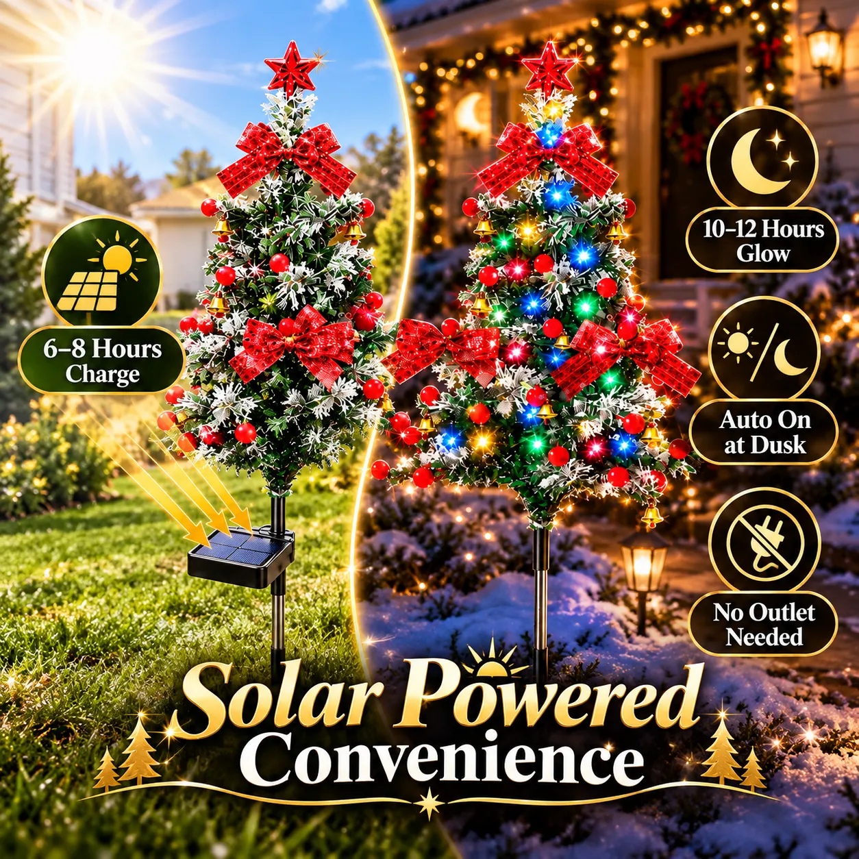 Convenient solar Christmas garden decoration