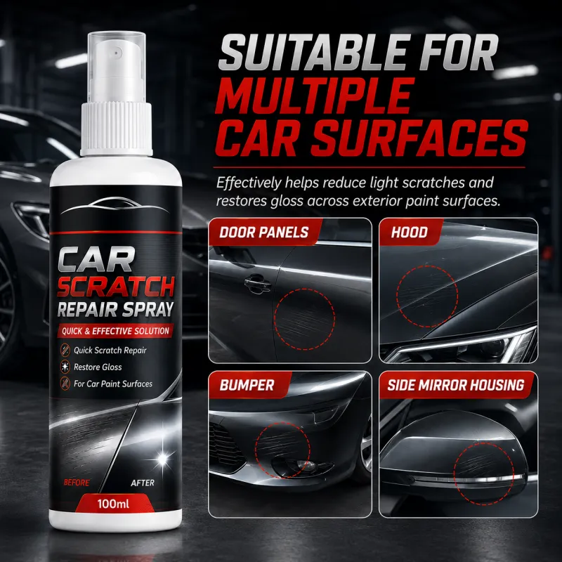 Car exterior spray application and care areas