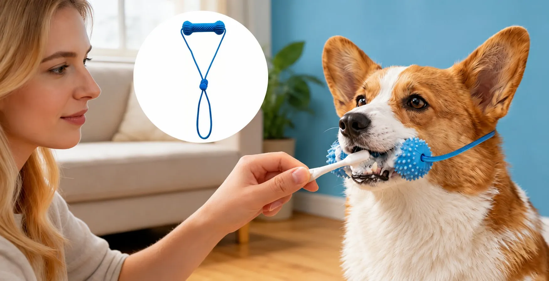 Pet teeth grinding and brushing stick
