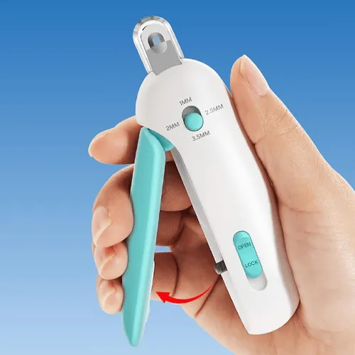Pet nail clipper slide lock