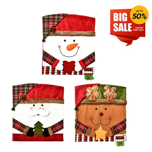 Christmas Decoration Cartoon Chair Cover