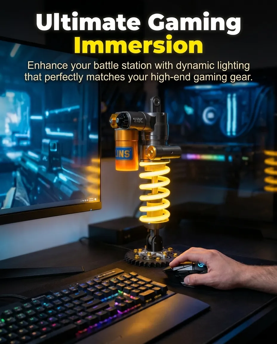 Suspension Shock Absorber Lamp Gaming Setup